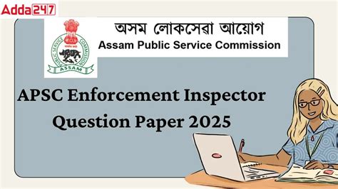 assistant enforcement inspector examination question paper