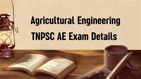 Assistant Engineer Agricultural Engineering Tnpsc