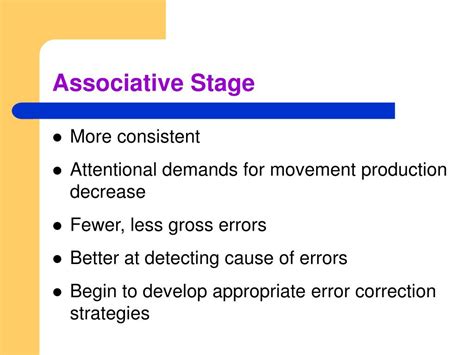 Associative Stage Of Skill Acquisition