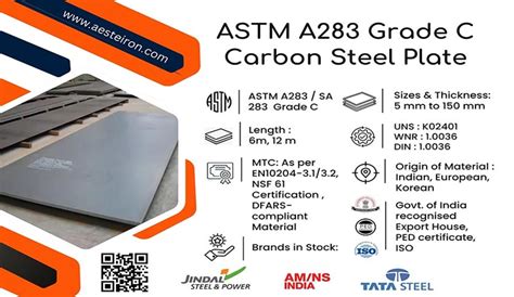 astm a283 grade c bs equivalent