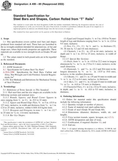 Astm A499 89