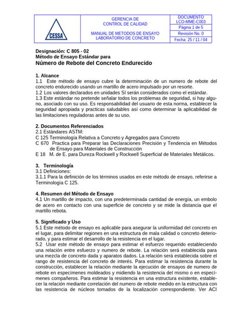 Astm C 805 02 5
