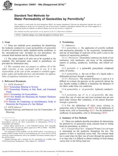Astm D 4491 85