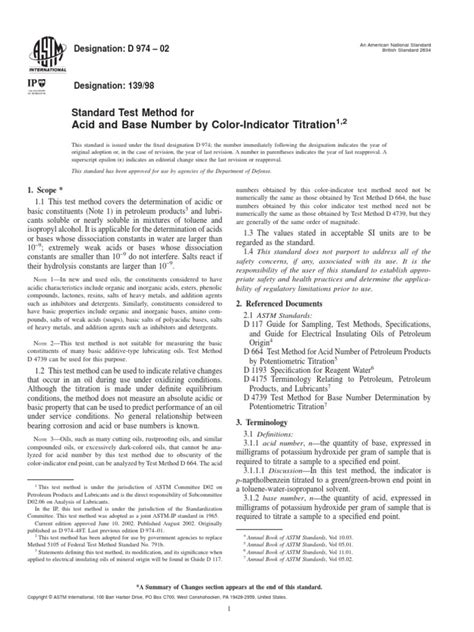 Astm D 974