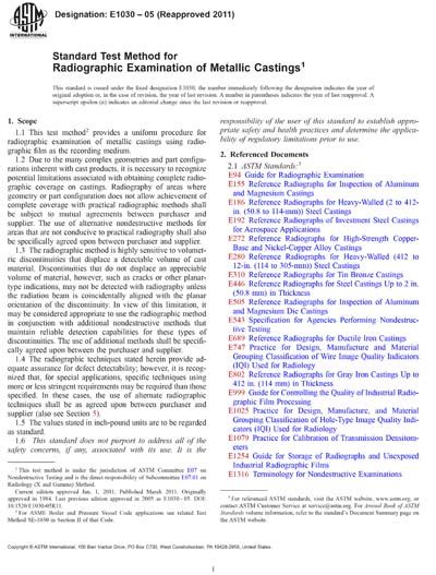 Astm E1030 Standard