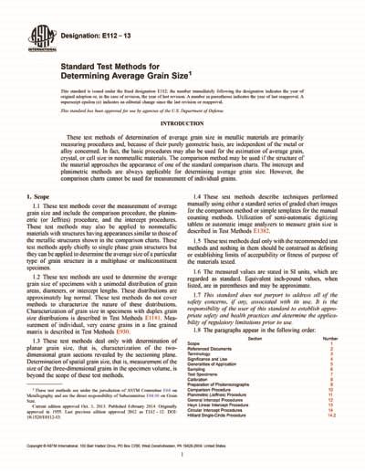 Astm E112 Standard Test Methods For Determining Avg Grain Size