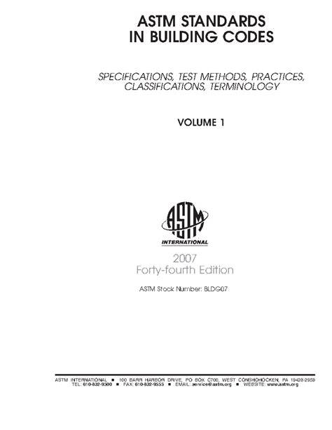 astm standards in building codes