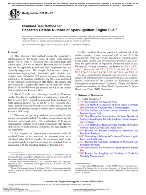 Full Download Astm D2699 Pdf 