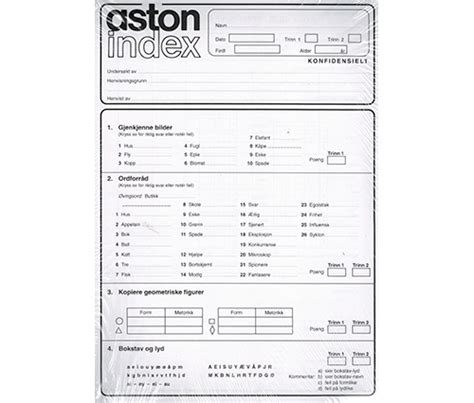 aston index test