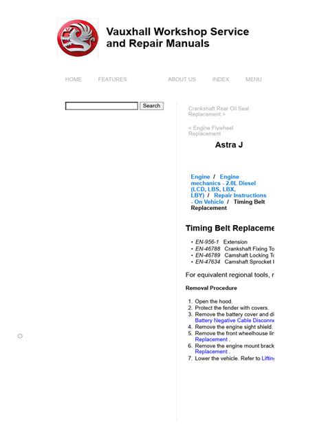 Astra J Workshop Manual
