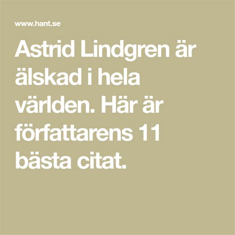 astrid lindgren citat om barn