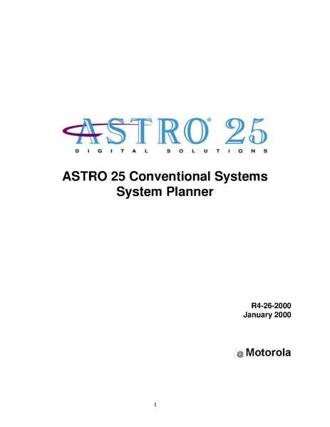 Astro 25 Conventional Systems System Planner