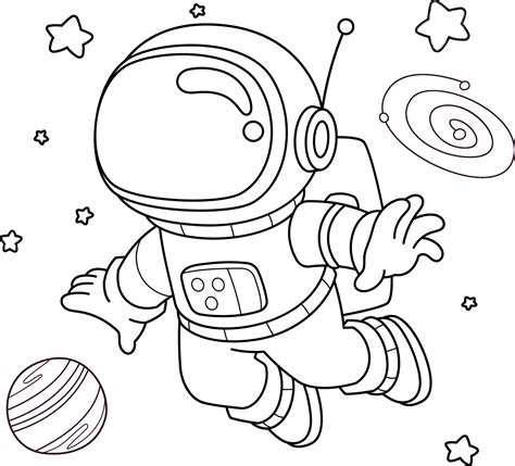 astronaut coloring sheet