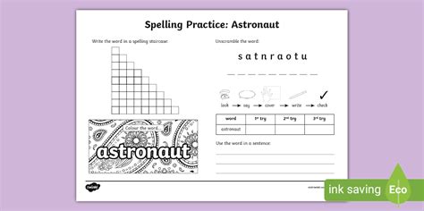 astronaut spelling
