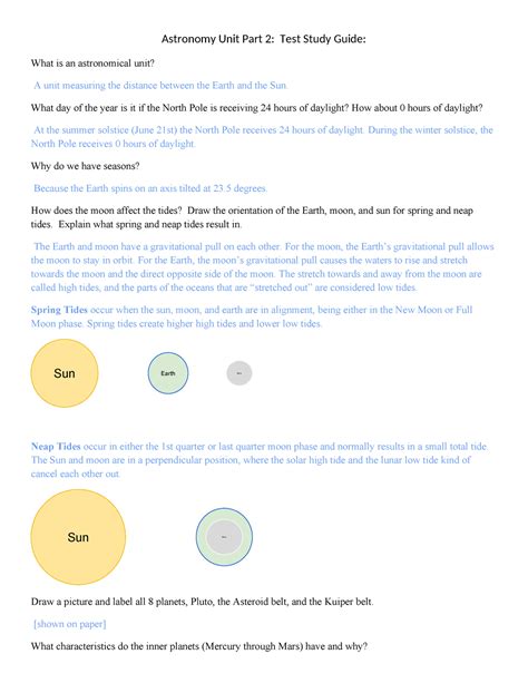 Astronomy 2 Unit Study Guide Troup County School District