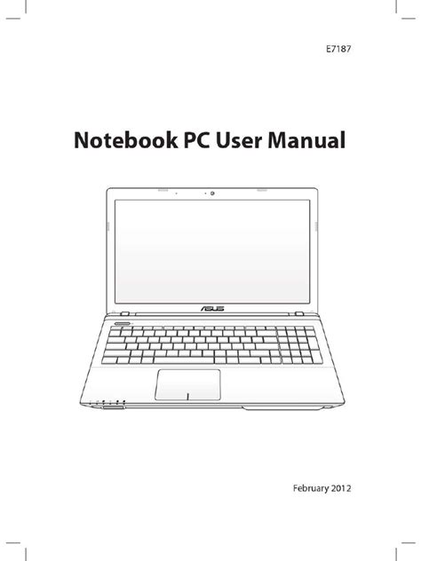 Asus Notebook Manual