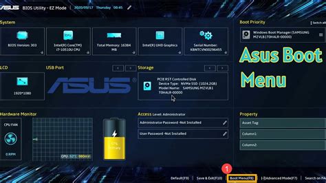 asus start from usb