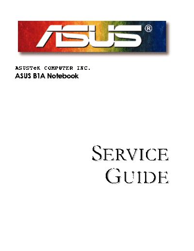 Download Asus Service Guide 