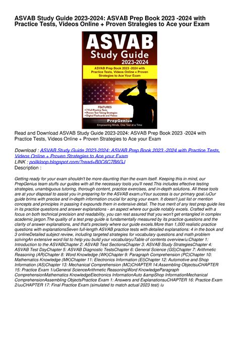 Asvab Study Guide Pdf 2023