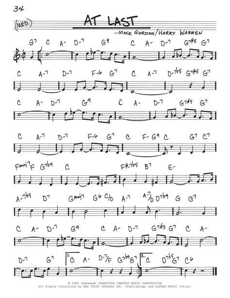 at last lead sheet
