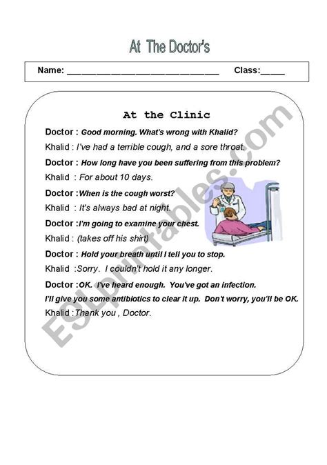 At The Clinic Interactive Worksheet At The Clinic Worksheet Answers - At The Clinic Worksheet Answers