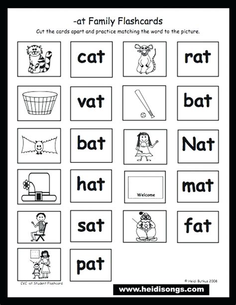 At Word Family Worksheets The Teaching Aunt Word Family Worksheets Kindergarten - Word Family Worksheets Kindergarten