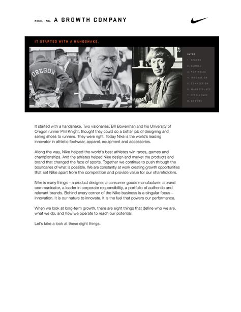 Read Online At Nike It All Started With A Handshake 