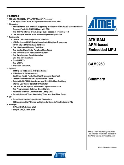At91sam Arm Based Embedded Mpu
