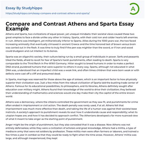 Athens Vs Sparta Argumentative Essay Writing A Good Athens Or Sparta Worksheet Answers - Athens Or Sparta Worksheet Answers