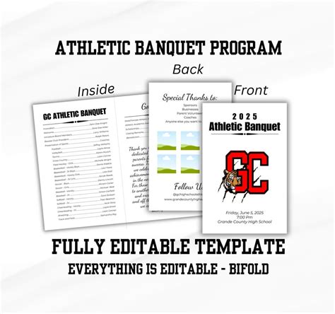 Athletic Banquet Program St George S School