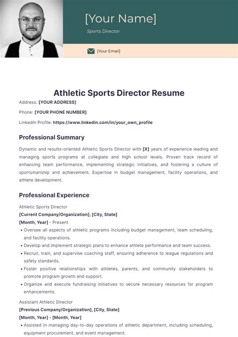 athletic director biography