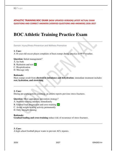 Athletic Training Boc Study Guide
