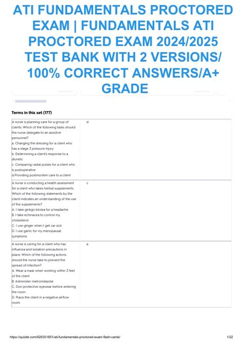 ati proctored test bank