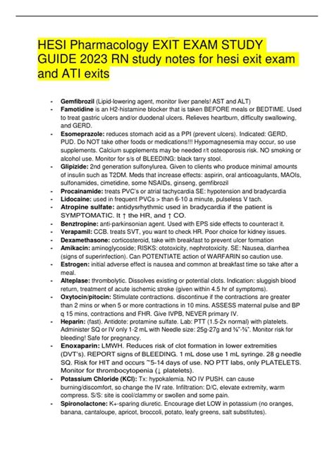 Read Ati Exit Exam Study Guide 