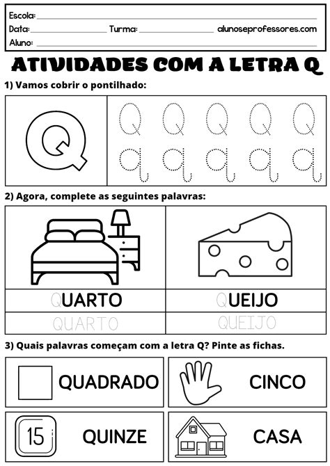Atividade Com A Letra Q