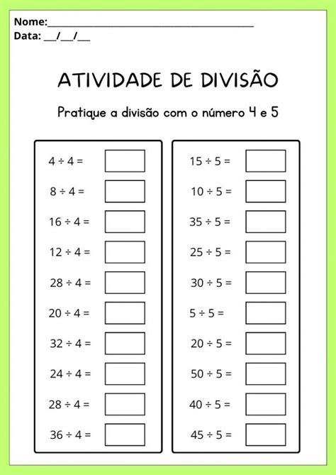 Atividade De Divisao