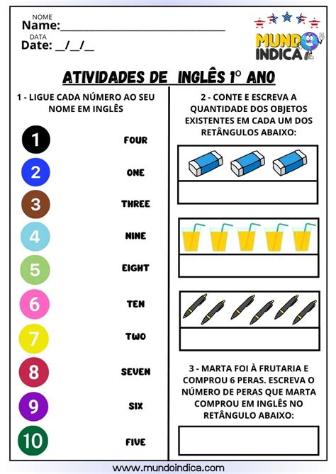 Atividade De Ingles Numeros