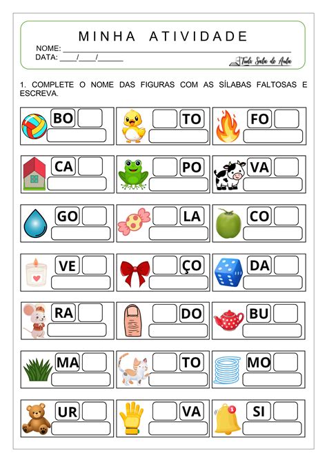 Atividade De Silabas