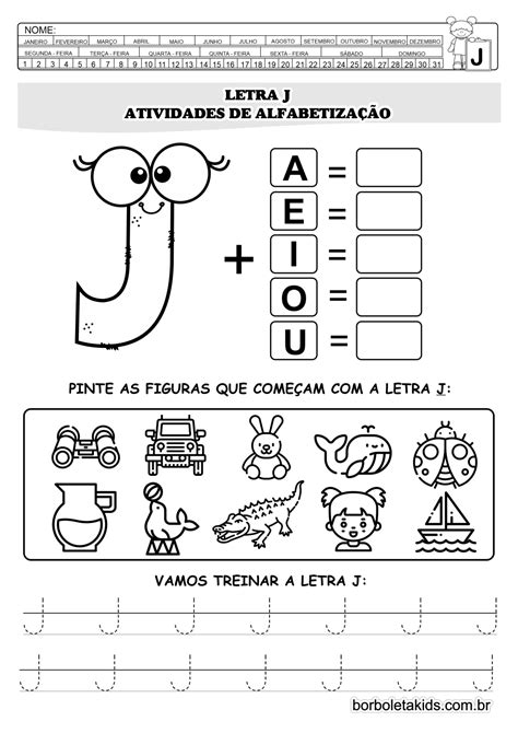Atividade Letra J