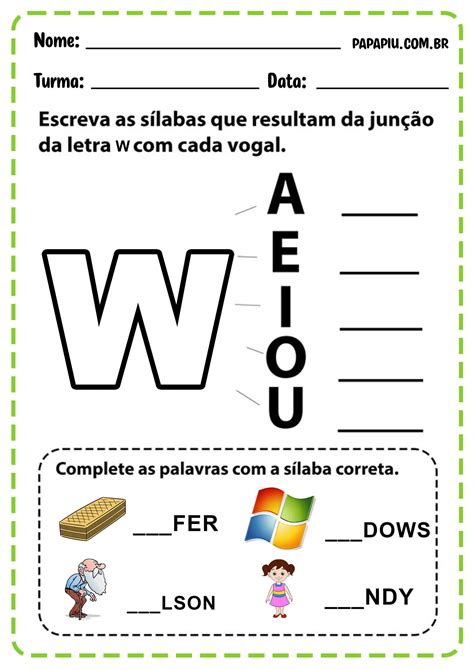 Atividade Letra W