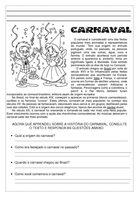 Atividade Sobre Carnaval