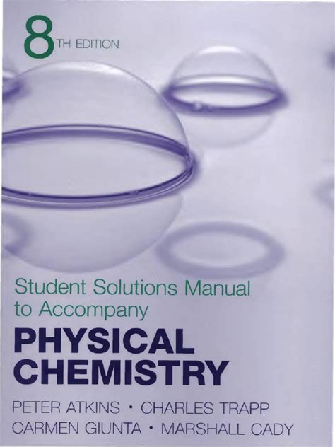 Read Online Atkins Physical Chemistry 8Th Edition Solutions Manual Download 