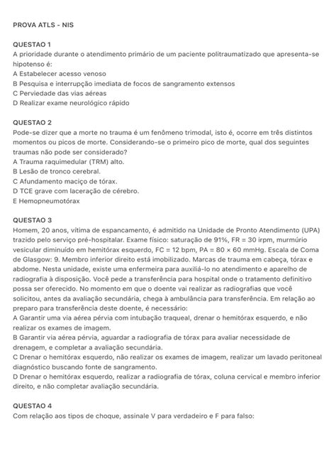 atls prova scritta