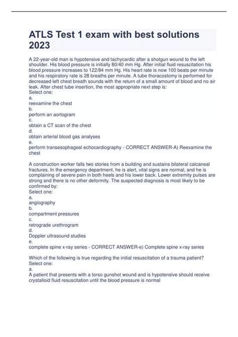 Read Atls Test 1 Pretest 8Th Edition 
