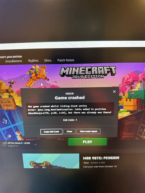 atm 9 tts keeps crashing after loading world data screen