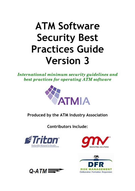 Atm Software Security Best Practices Guide Version 3