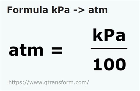 Atm To Kilopascals