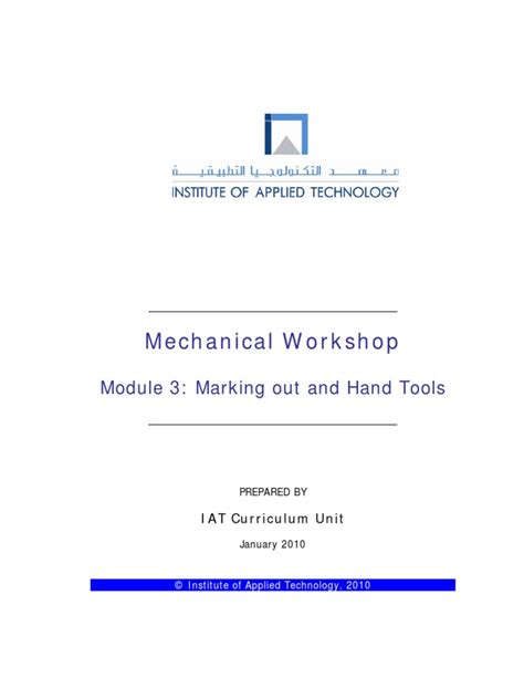 Atm1022 Mechanical Workshop Module 3