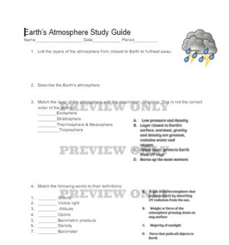 Full Download Atmosphere Study Guide Answers 