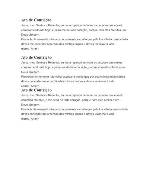 Ato De Contrição